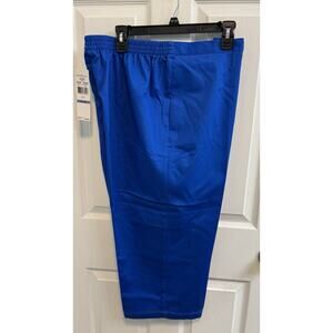 Alfred Dunner Size 18 Cobalt Blue Capri Elastic Waist Classic Fit Pockets